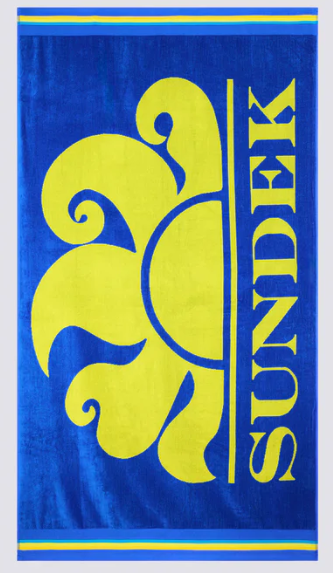 SERVIETTE DE PLAGE JACQUARD AVEC LOGO