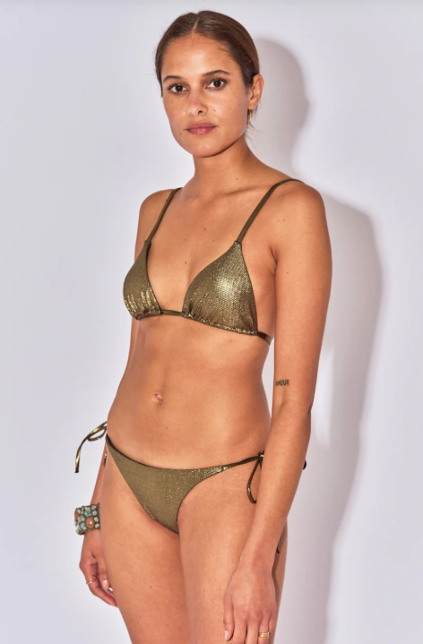 MAILLOT 2 PIECES TRIANGLE KATE IGUANE GOLD