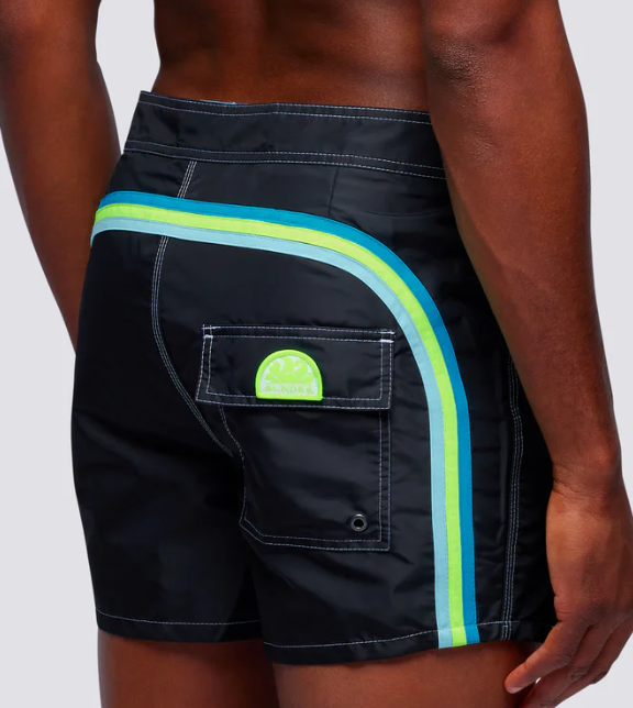 SHORT DE BAIN COURT TAILLE FIXE TAFFETA ICONIQUE