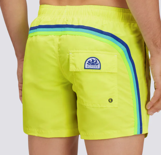 MAILLOT DE BAIN COURT TAILLE ÉLASTIQUE TAFFETA ICONIQUE