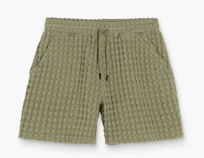 SHORT ECRU PORTO WAFFLE