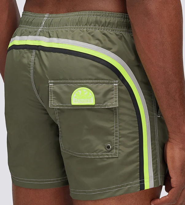 MAILLOT DE BAIN COURT TAILLE ÉLASTIQUE TAFFETA ICONIQUE