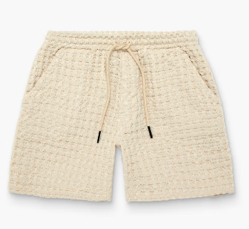 SHORT ECRU PORTO WAFFLE