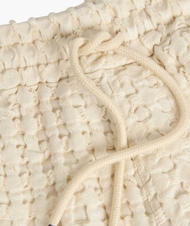 SHORT ECRU PORTO WAFFLE