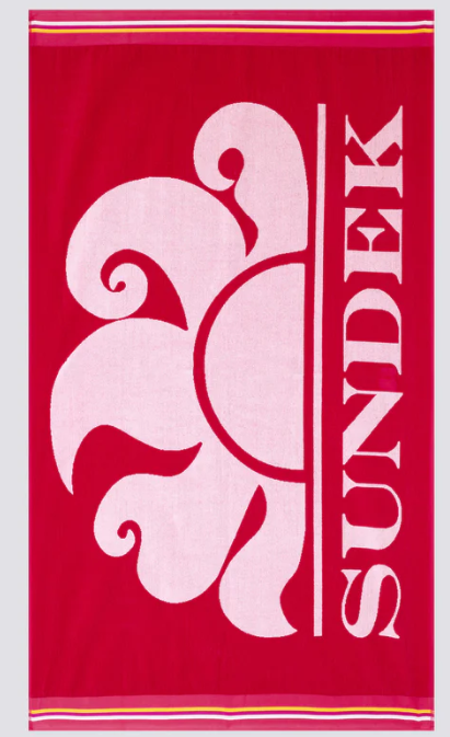 SERVIETTE DE PLAGE JACQUARD AVEC LOGO