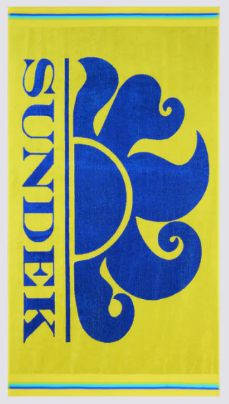 SERVIETTE DE PLAGE JACQUARD AVEC LOGO