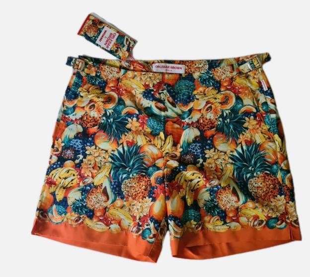 Club Tropicana Bulldog Mid-Length Printed Swim Shorts