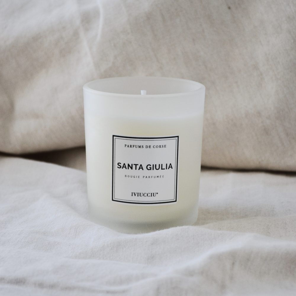 bougie parfumée artisanale Santa Giulia Saleccia Scandola